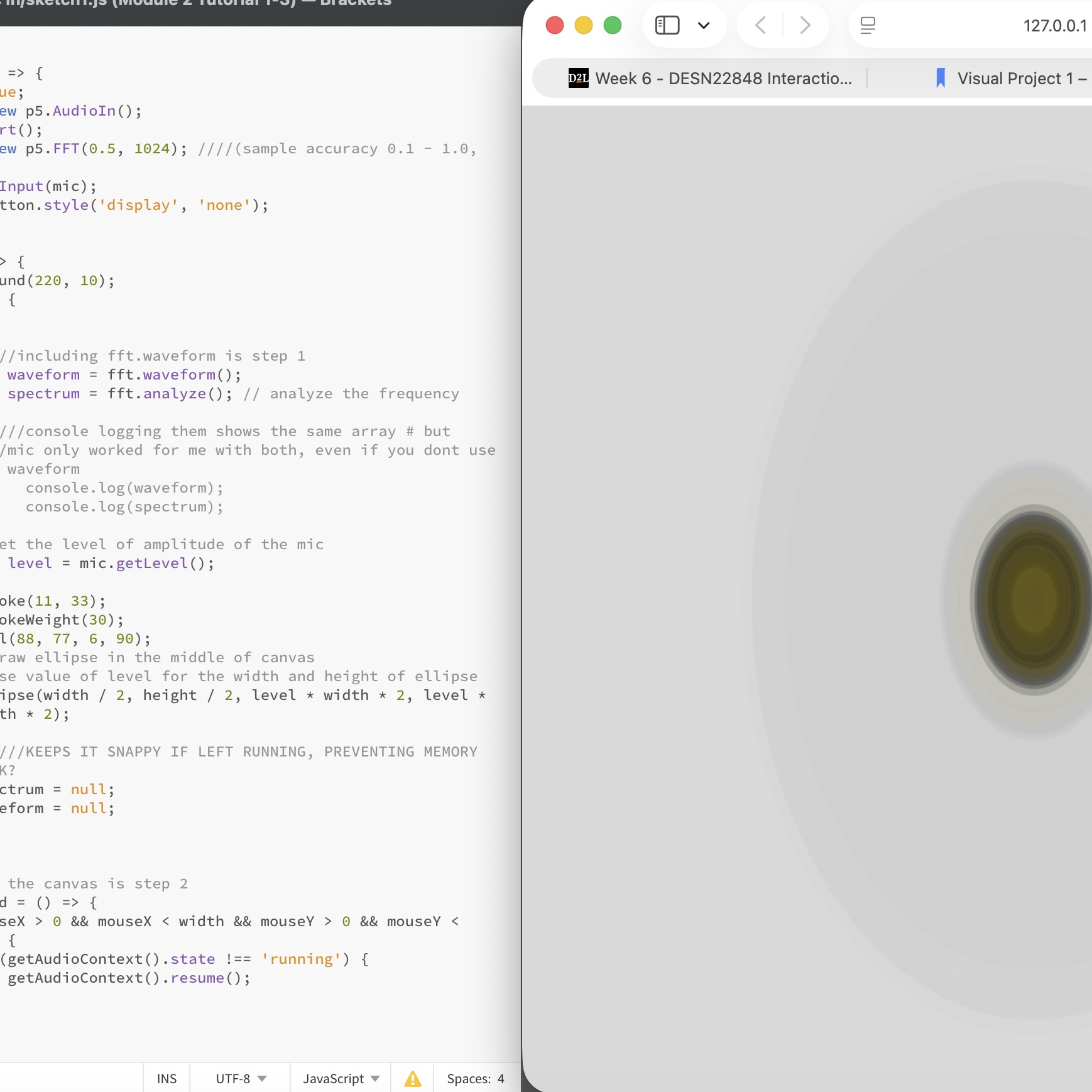 I changed the color of the circle.