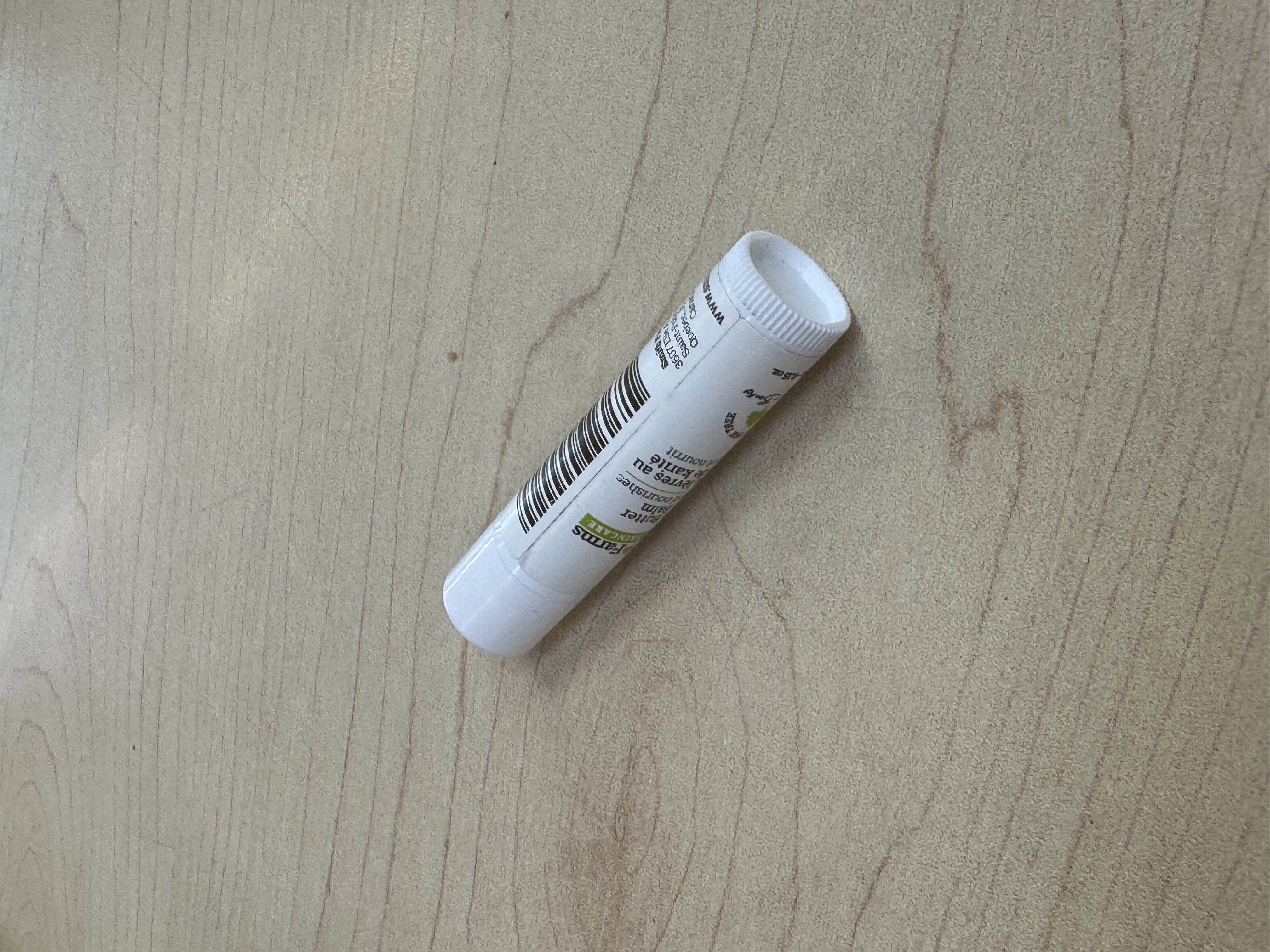 This is a side shot image of a lip balm.