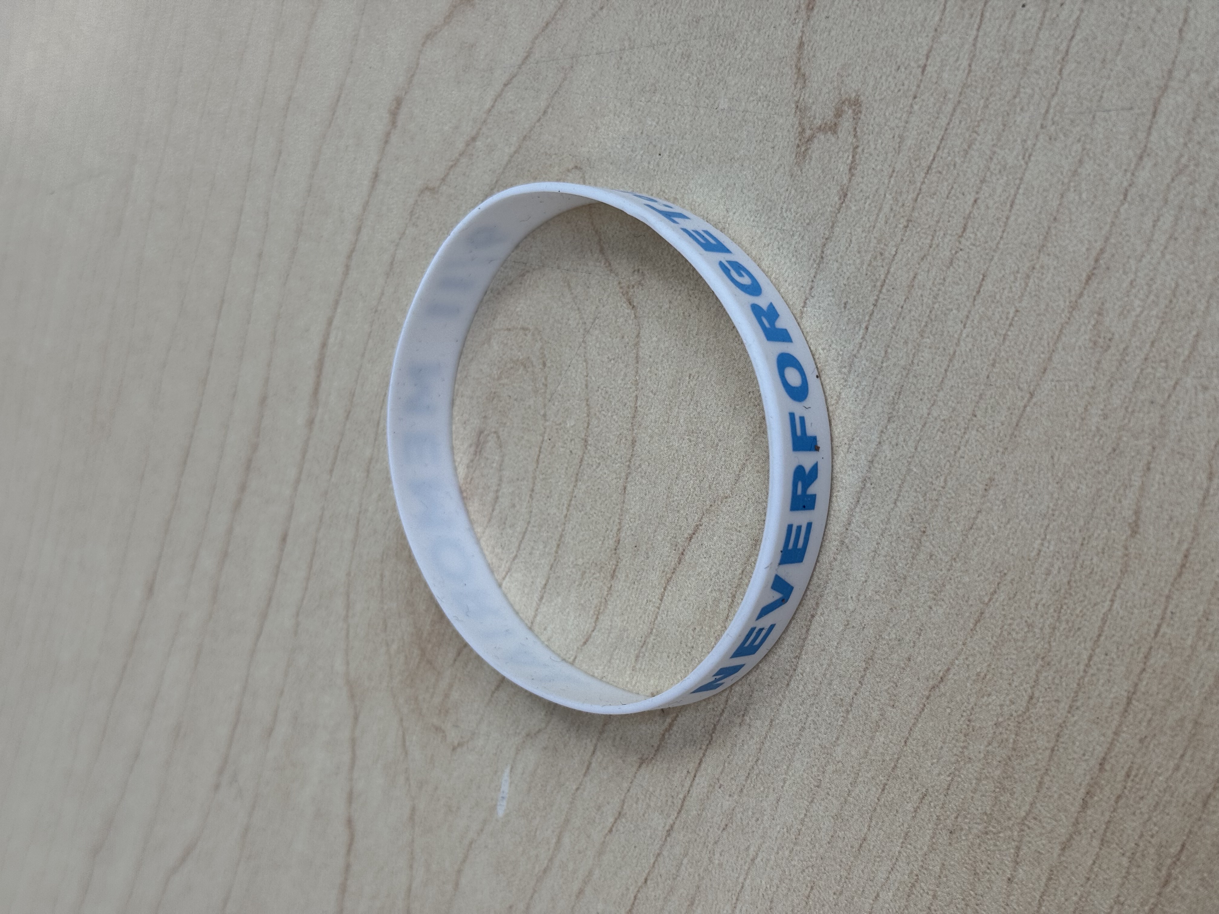 This is a high-angle shot image of a wristband.