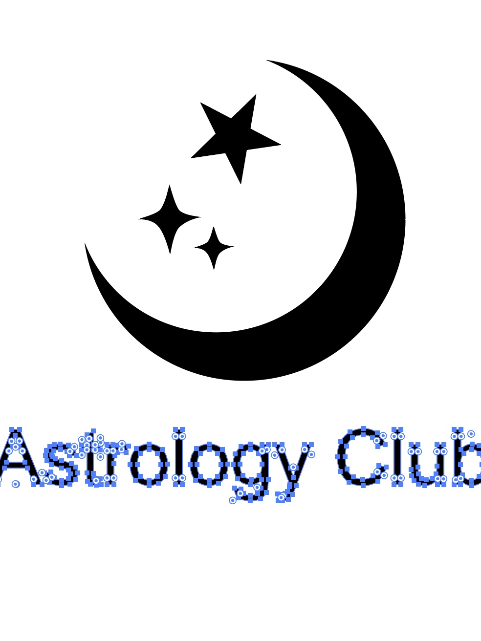 I created the outline of the text