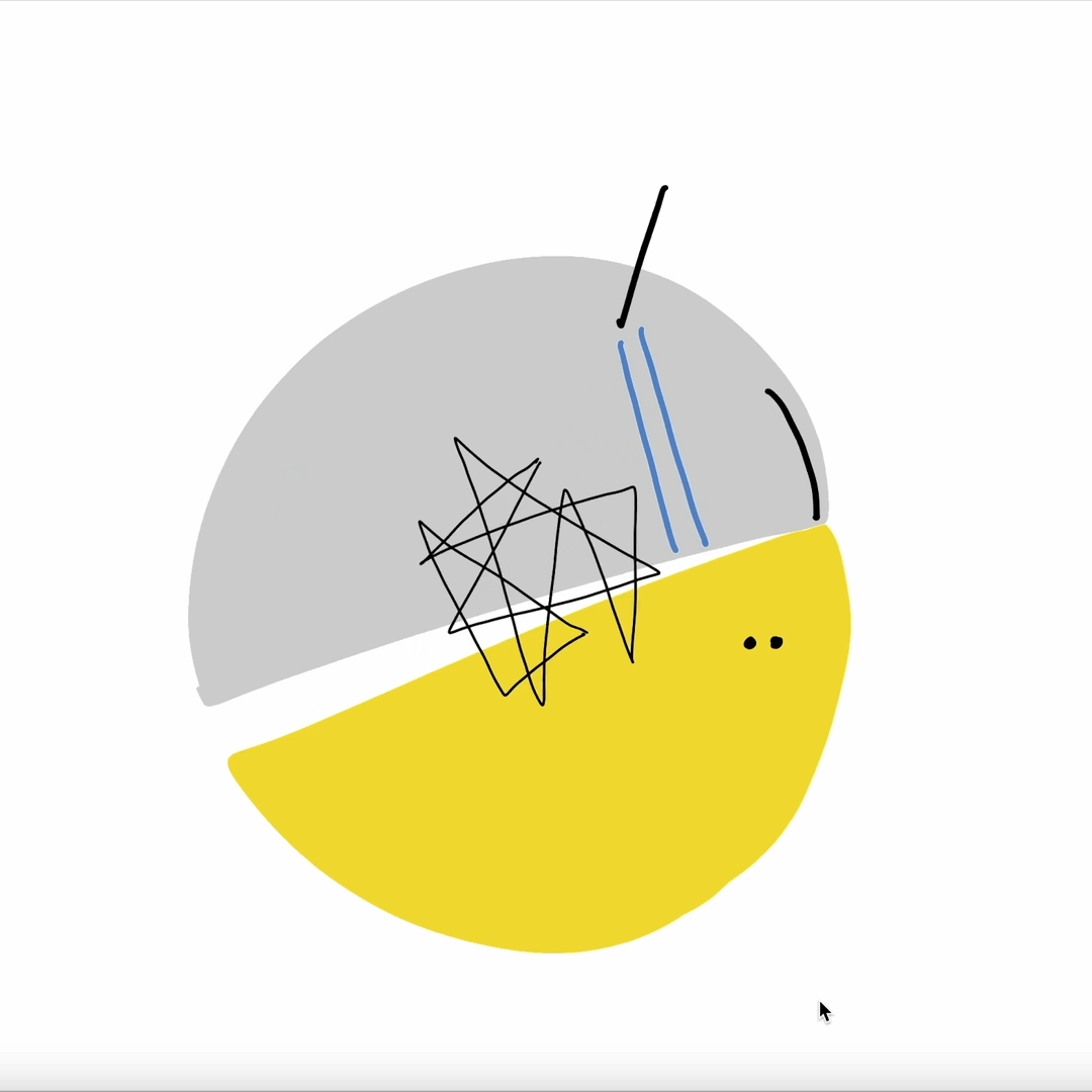 The gif image of testing #2 face tracking website using p5.js