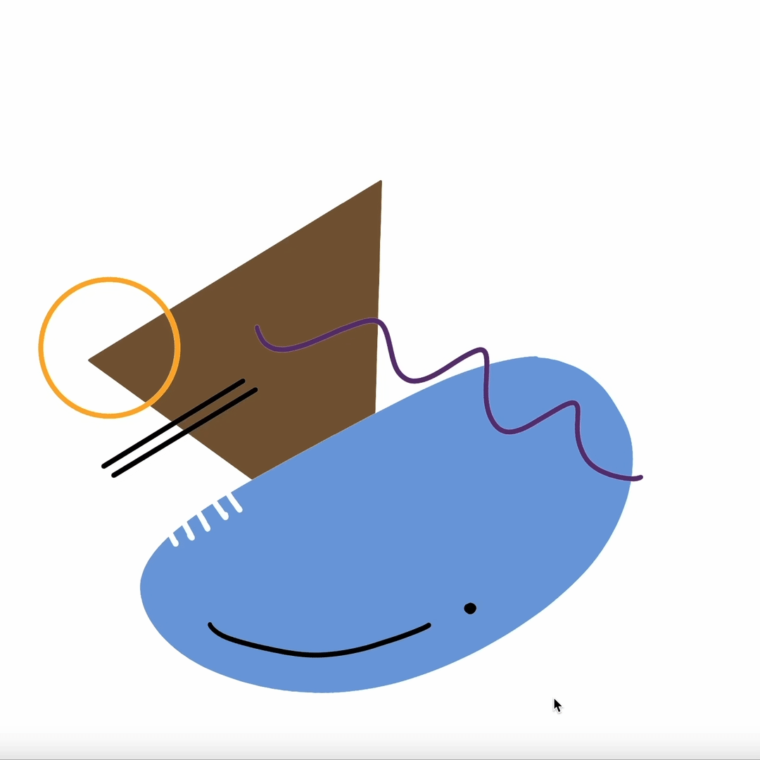 The gif image of testing #3 face tracking website using p5.js